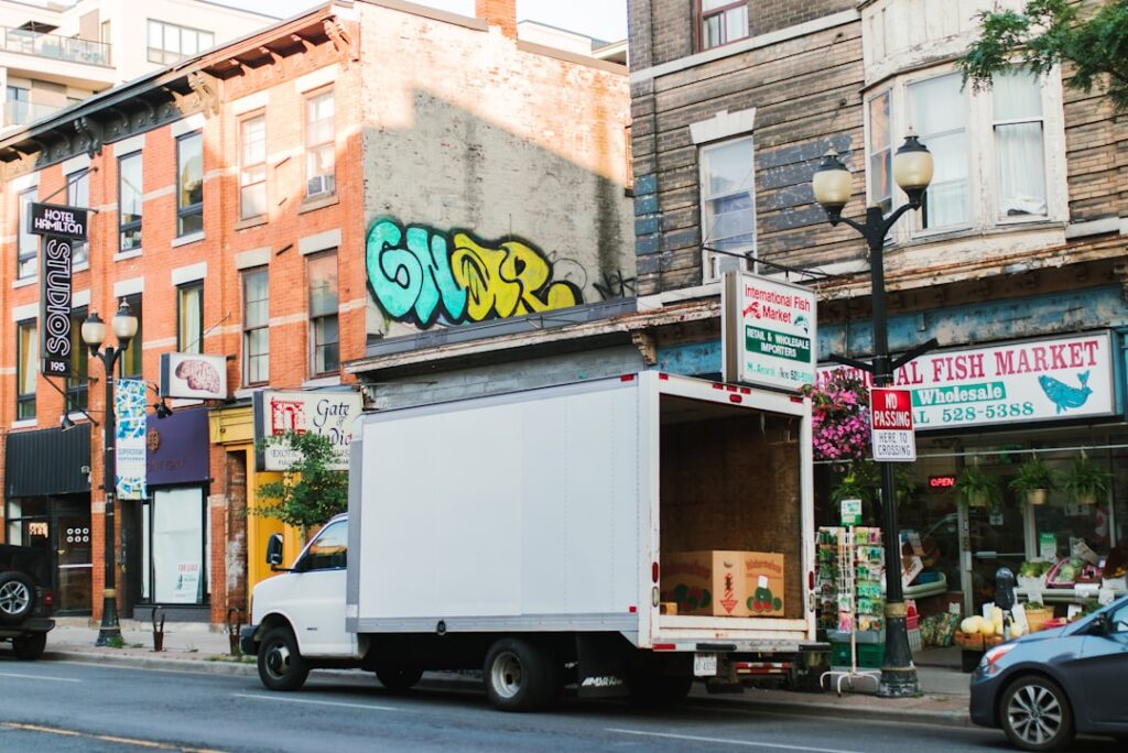 Up N Go moving truck on NYC streets