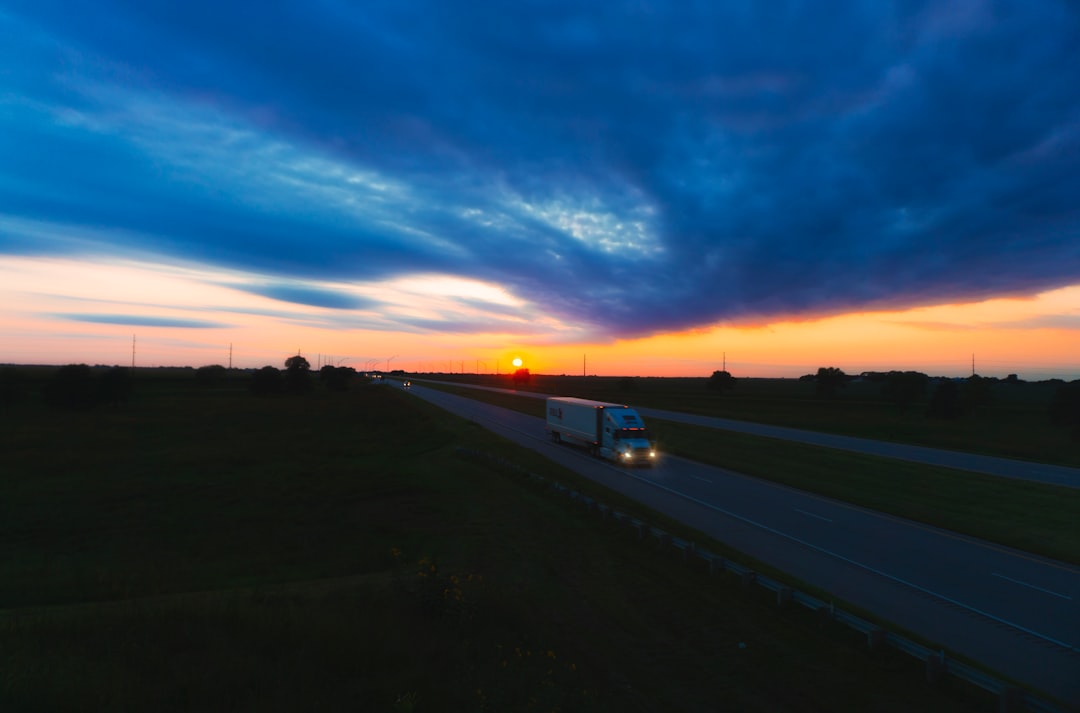 Up N Go long-distance moving truck en route