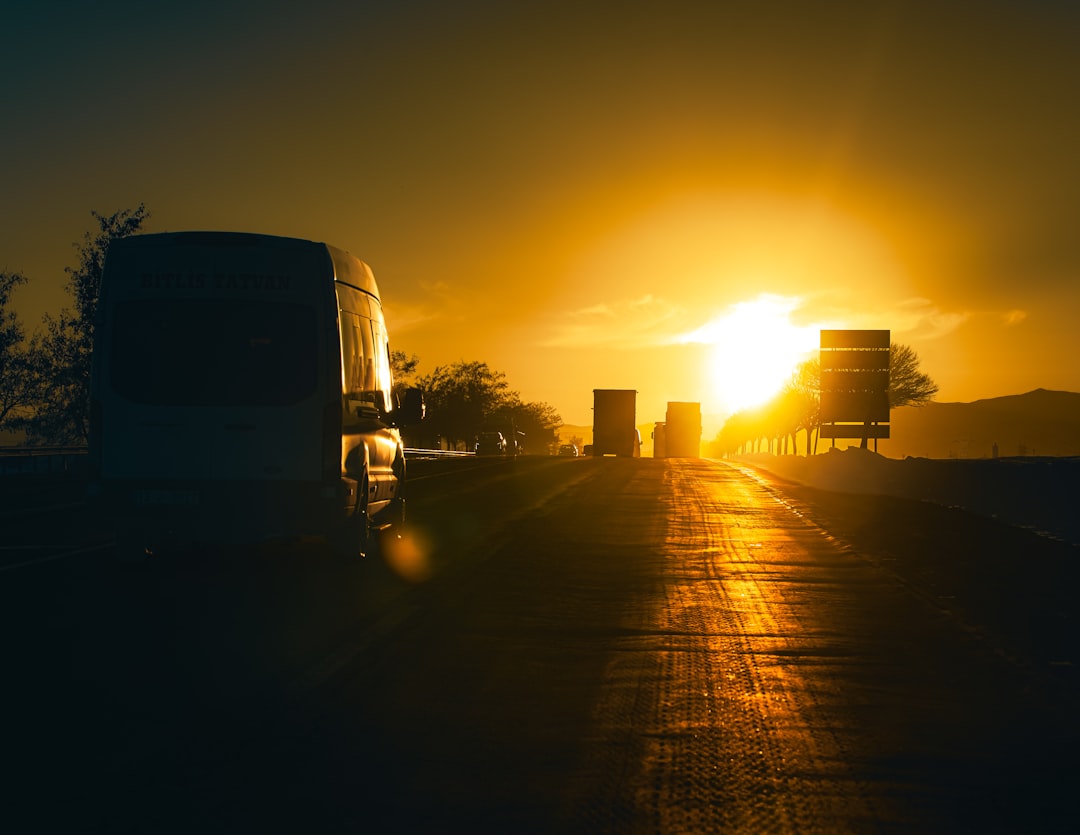 Up N Go long-distance moving truck en route
